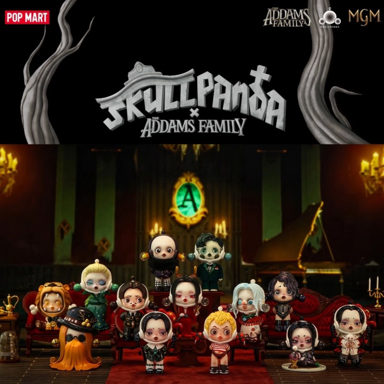 Model Kit Anime Girl - POP MART SKULLPANDA ซีรีส์ Addams Family