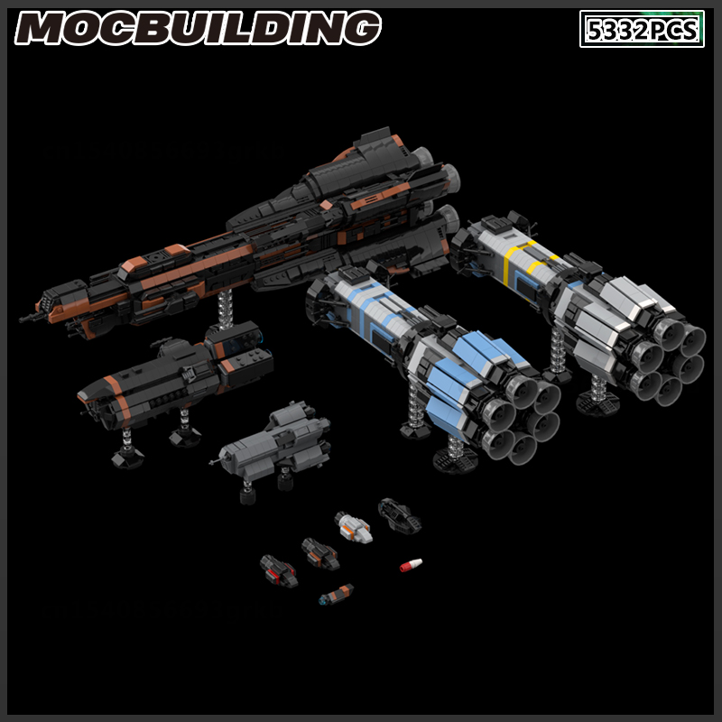 MOC Building Block Space Ship  - Model Kit Destroyer บทวิจารณ์และราคา