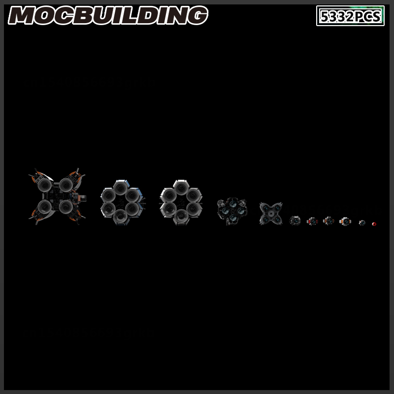 MOC Building Block Space Ship  - Model Kit Destroyer บทวิจารณ์และราคา