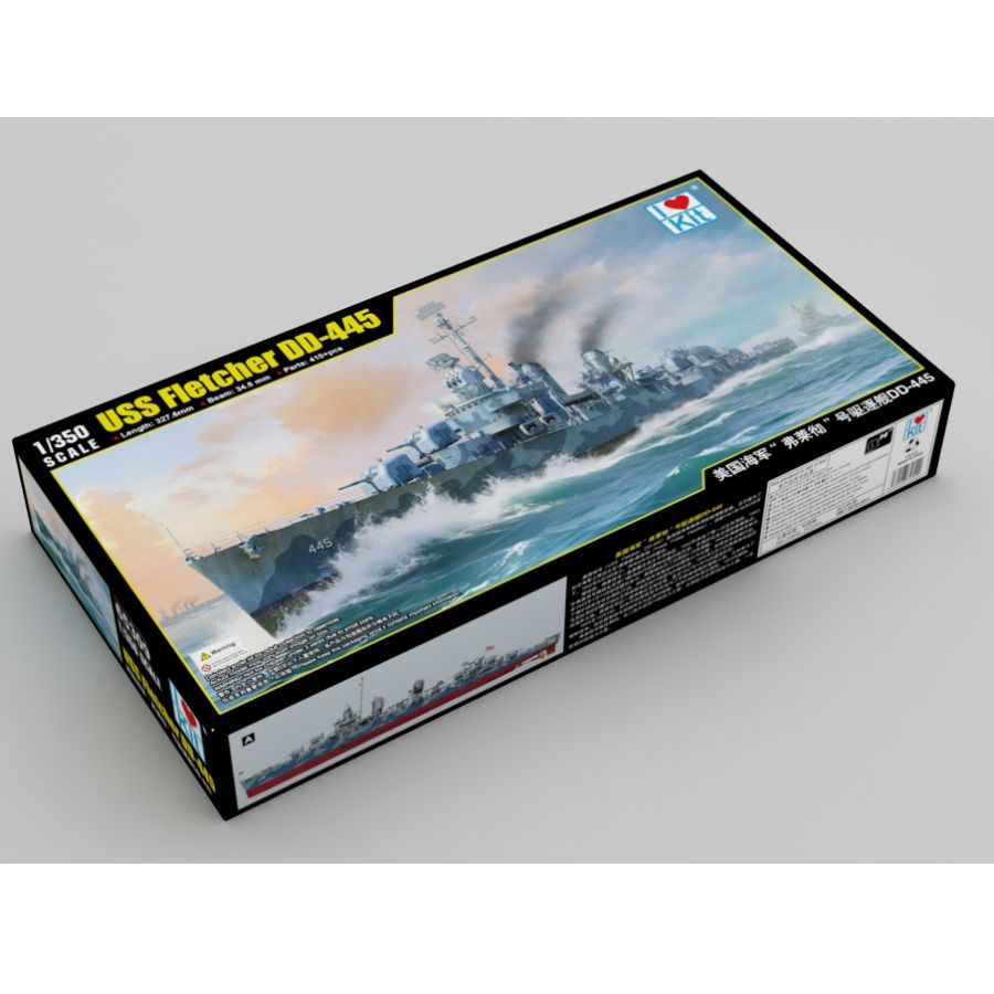เฟลทเชอร์ DD-445 USS Destroyer - Model Kit Destroyer บทวิจารณ์และราคา